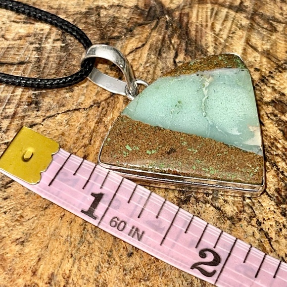 Apple Green Chrysoprase Pendant 2” - Picture 5 of 11